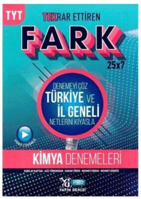 Yayın Denizi Yayınları TYT Kimya Fark 25x7 Tekrar Ettiren Denemeleri - 1
