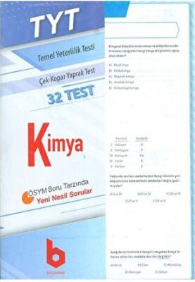 Basamak Yayınları TYT Kimya Çek - Kopar Yaprak Test - 1