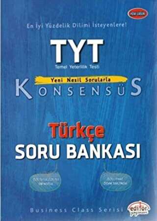 Editör Yayınevi TYT Konsensüs Türkçe Soru Bankası
