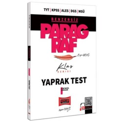 TYT KPSS ALES DGS MSÜ Benzersiz Paragraf Klas Serisi Tamamı Çözümlü Yaprak Test - Yargı Yayınevi