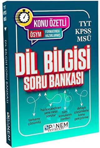 Panem Yayınları TYT KPSS MSÜ Konu Özetli Dil Bilgisi Soru Bankası