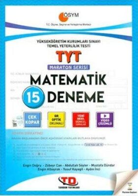 Tandem Yayınları TYT Matematik 15 Deneme Maraton Serisi - 1