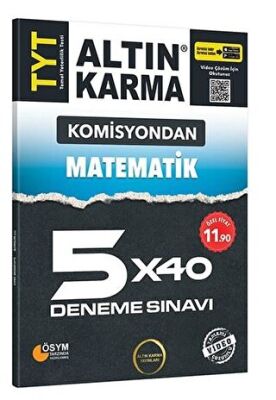 Altın Karma Yayınları Komisyondan TYT Matematik 5x40 Deneme Sınavı - 1