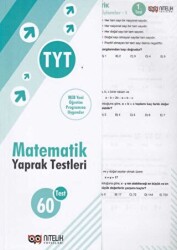Nitelik Yayınları TYT Matematik 60 Yaprak Test - Nitelik Yayınları