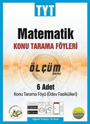 Pano Yayınevi TYT Matematik Ölçüm Serisi Konu Tarama Föyleri - 1