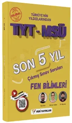 Veri Yayınları TYT MSÜ Fen Bilimleri Son 5 Yıl Çıkmış Sınav Soruları - Veri Yayınları