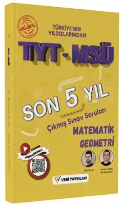 Veri Yayınları TYT MSÜ Matematik Geometri Son 5 Yıl Çıkmış Sınav Soruları - Veri Yayınları