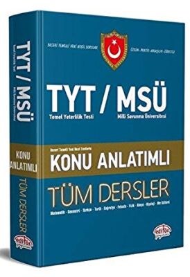 Editör Yayınevi TYT MSÜ Tüm Dersler Konu Anlatımlı - 2