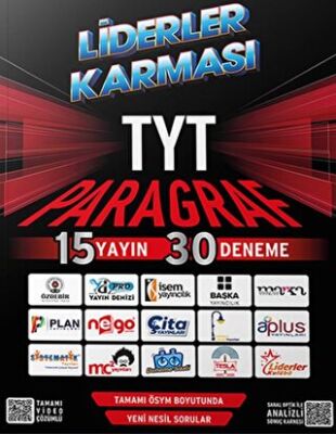 TYT Paragraf 15 Yayın 30 Deneme Liderler Karması - 1