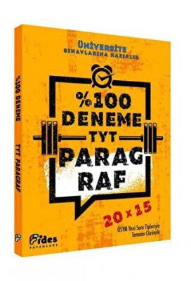 Fides Yayıncılık TYT Paragraf 20 x 15 Yüzde Yüz Deneme - 1