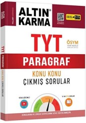 Altın Karma Yayınları TYT Paragraf Konu Konu Çıkmış Sorular - Altın Karma Yayınları