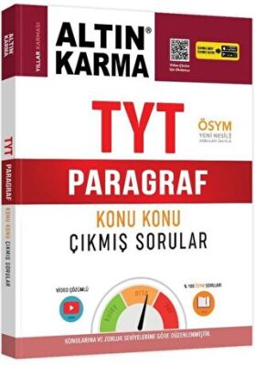 Altın Karma Yayınları TYT Paragraf Konu Konu Çıkmış Sorular - 1