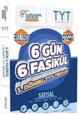 Kurumsal Deneme Yayınları TYT Sayısal 6 Gün 6 Fasikül Yarıyıl Genel Tekrar Kamp Kitabı - 1
