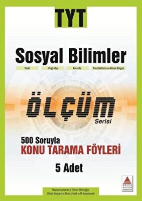 Delta Kültür Yayınevi TYT Sosyal Bilimler Ölçüm Serisi 500 Soruyla Konu Tarama Föyleri - 1