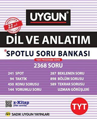 Sadık Uygun Yayınları TYT Dil ve Anlatım Spotlu Soru Bankası - 1