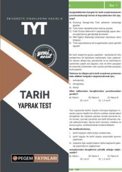 TYT Tarih Yaprak Test - Pegem Akademi Yayıncılık