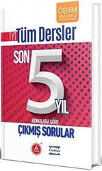 A Yayınları TYT Tüm Dersler Son 5 Yıl Konulara Göre Çıkmış Sorular - A Yayınları