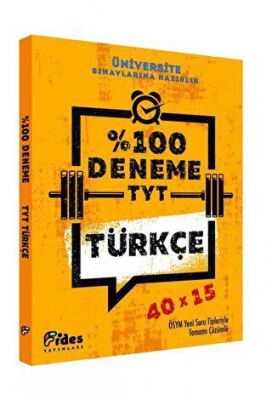 Fides Yayıncılık TYT Türkçe 40 x15 Yüzde Yüz Deneme - 1