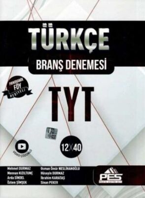 PES Yayınları TYT Türkçe 12 x 40 Branş Denemesi - 1
