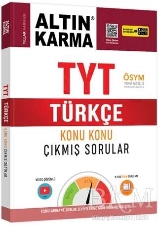 Altın Karma Yayınları TYT Türkçe Konu Konu Çıkmış Sorular