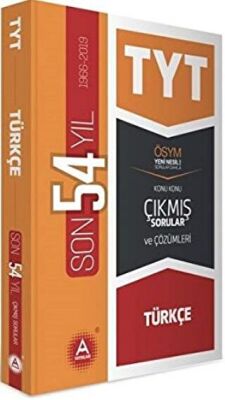 A Yayınları TYT Türkçe Son 54 Yıl Konu Konu Çıkmış Sorular ve Çözümleri - 1