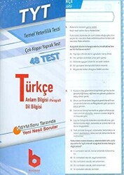 TYT Türkçe Çek - Kopar Yaprak Test - Basamak Yayınları