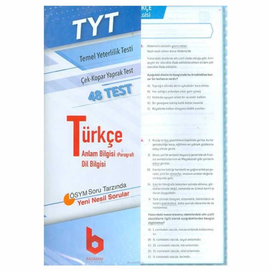 Basamak Yayınları 2020 TYT Türkçe Çek - Kopar Yaprak Test