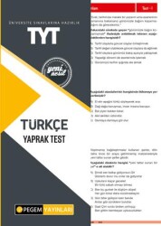 TYT Türkçe Yaprak Test - Pegem Akademi Yayıncılık