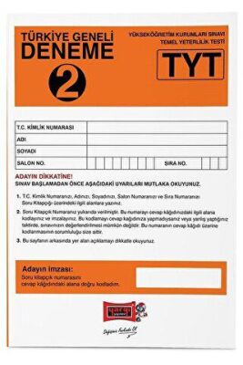 Yargı Yayınevi TYT Türkiye Geneli Deneme 2 - 1