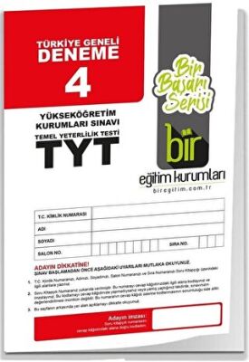 Bir Eğitim Kurumları TYT Türkiye Geneli Deneme 4 - 1
