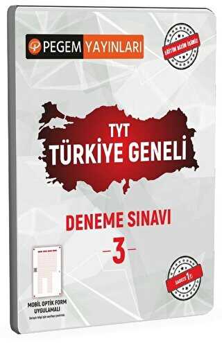 Pegem Akademi Yayıncılık TYT Türkiye Geneli Deneme Sınavı 3