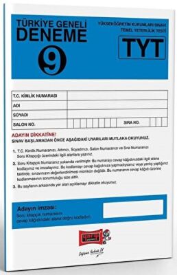 TYT Türkiye Geneli Deneme Sınavı - 9 - 1