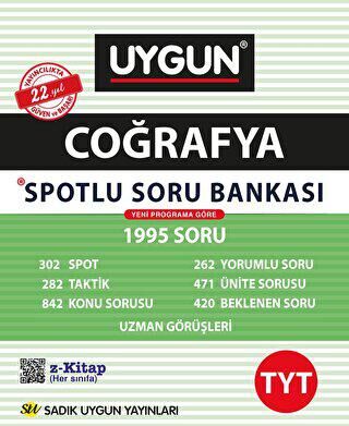Sadık Uygun Yayınları TYT Coğrafya Spotlu Soru Bankası - 1