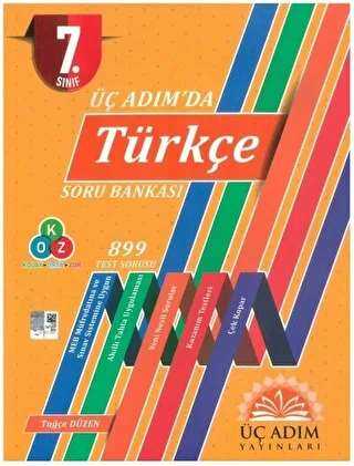 Üç Adım Yayınları 7. Sınıf Üç Adımda Türkçe Soru Bankası