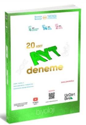 Üç Dört Beş Yayınları 2025 AYT Biyoloji 20’li Deneme - 1