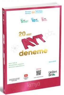 Üç Dört Beş Yayınları 2025 AYT Kimya 20`li Deneme - 1