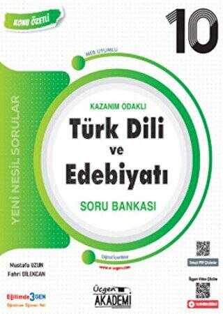 Üçgen Yayıncılık 10. Sınıf Türk Dili ve Edebiyatı Kazanım Odaklı Soru Bankası