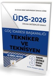 ÜDS 2026 Ünvan Değişikliği Sınavı Göç İdaresi Başkanlığı Tekniker ve Teknisyen Tamamı Çözümlü 3 Dene - Pelikan Tıp Teknik Yayıncılık
