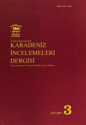 Uluslararası Karadeniz İncelemeleri Dergisi - İnternational Journal Of Black Sea Studies Sayı: 3 - Serander Yayınları
