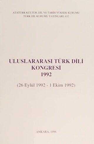 Uluslararası Türk Dili Kongresi 1992