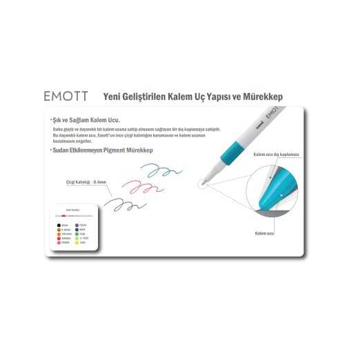 Uni Emott 0.4 Fine Akrilik Uçlu Kalem 40Lı Set - 3
