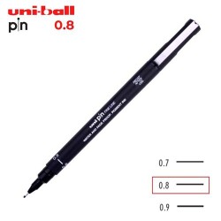 Uni Pin 0.8 Fine Line Akrilik Uçlu Kalem Siyah Pın08-200 - Uniball