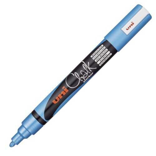Uni Chalk 1.8-2.5 Su Bazlı S. Tahta Markörü Mavi Pwe-5M