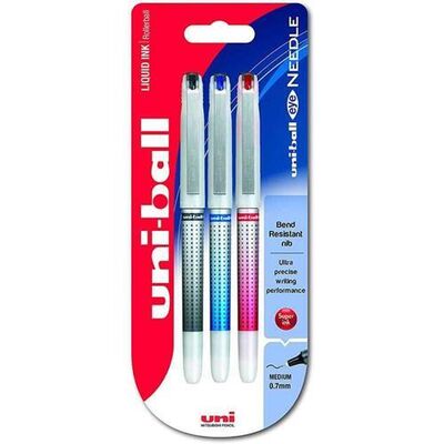 Uniball Eye Needle 0.7 İğne Uçlu Kalem 3Lü Smk Ub-187S-3P Smk - 1