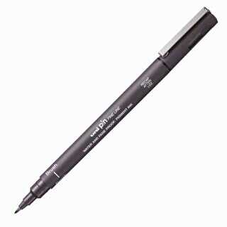 Uni Pin Br Fine Line Fırça Uçlu Kalem Koyu Gri Pınbr-200