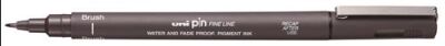 Uni Pin Br Fine Line Fırça Uçlu Kalem Koyu Gri Pınbr-200 - 2
