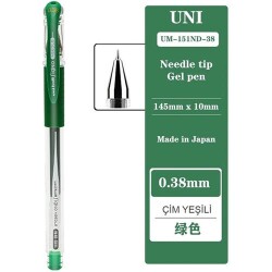 Uniball Signo Needle 0.38 İğne Uçlu Jel Kalem Çim Yeşil - 2