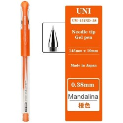 Uniball Signo Needle 038 İğne Uçlu Jel Kalem Mandalina - 2