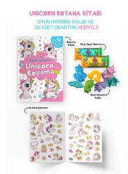 Unicorn Boyama Kitabı - Oyun Hamuru, Oyuncak ve Çıkartma Hediyeli - Bigkids Yayınları