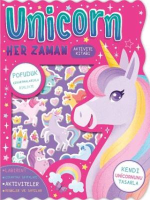Unicorn Her Zaman - Çıkartmalı Aktivite Kitabı - 1